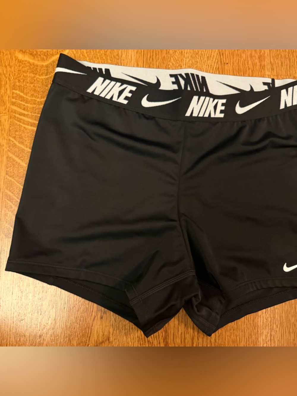 NWT Nike Swim Fusion Logo Tape Women's 3" Kickshort Black NESSG277-001 Sz Medium - Picture 6 of 11